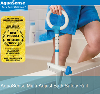 AquaSense Multi-Adjust Bath Safety Rail